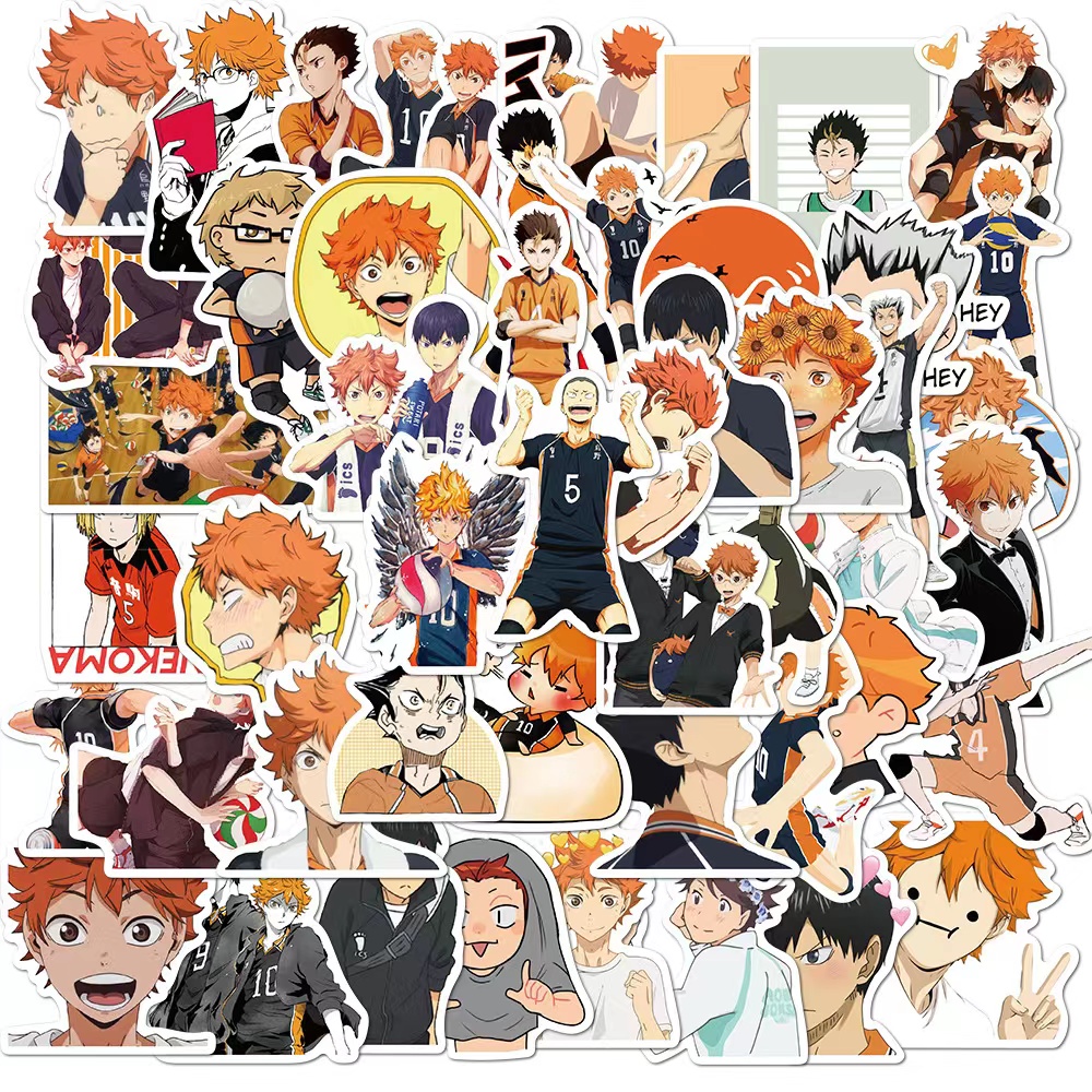 50pcs Anime Volleyball Sticker, Dec..
